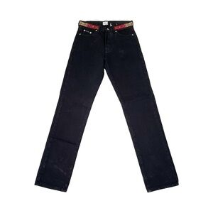 Calvin Klein RARE Vintage Southwestern Black Denim Beaded Waistband Jeans Size 3